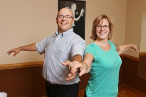 Dave and Lynne Hansel teach dance class at their studio in Westminster, Dancing Made Easy.